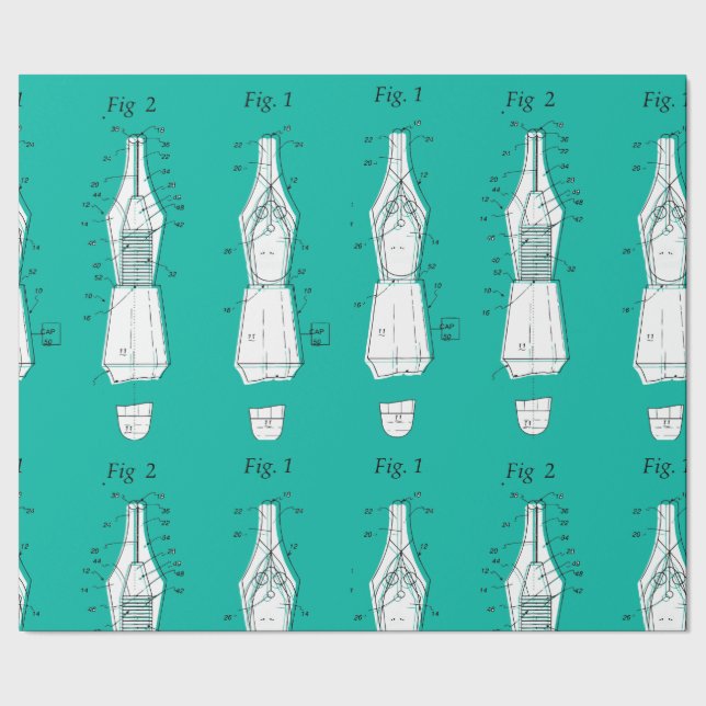 Papel de envoltura de plumas de la fuente (Costura)