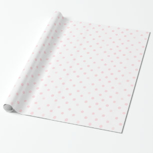 Papel de envoltura de puntos de polka rosa