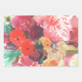 Papel de envoltura de ramo de flores vibrantes