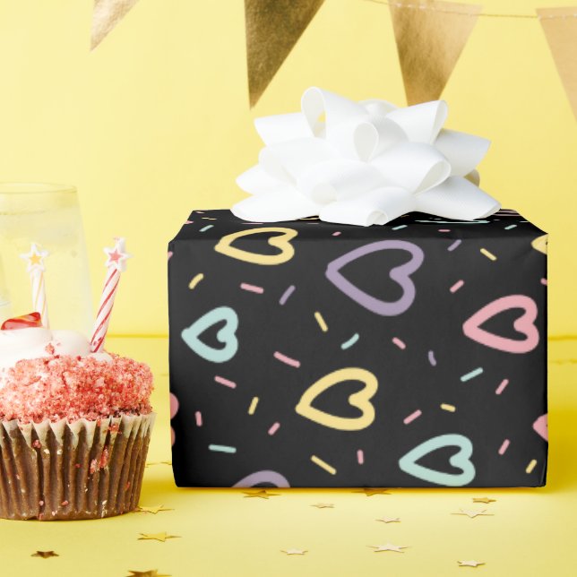 papel de envoltura de regalo con forma de regalo d (Fiesta de cumpleaños )