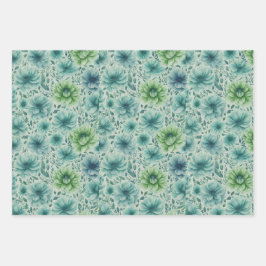 PAPEL DE ENVOLTURA DE REGALO DE PATRIMONIO DE FLOR