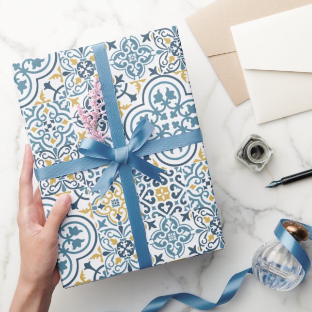 Papel de envoltura de regalo de patrón de azulejos (Regalar)