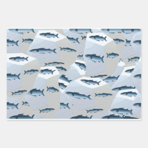 Papel de envoltura de regalo de pescado