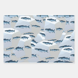Papel de envoltura de regalo de pescado