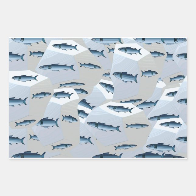 Papel de envoltura de regalo de pescado (Anverso)