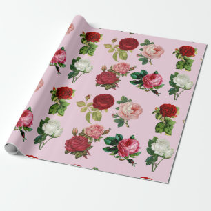 Papel de envoltura de rosas en galore
