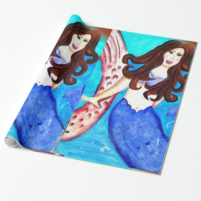 papel de envoltura de sirena de morena (Desenrollado)