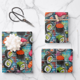 Papel de Envoltura de Sushi Hoja Plana Juego de 3