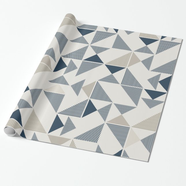 papel de envoltura de triángulos modernos (Desenrollado)