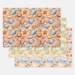 Papel de envoltura de verano en la playa