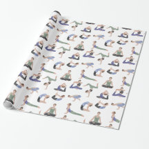 Papel de envoltura de yoga o envoltura de regalo
