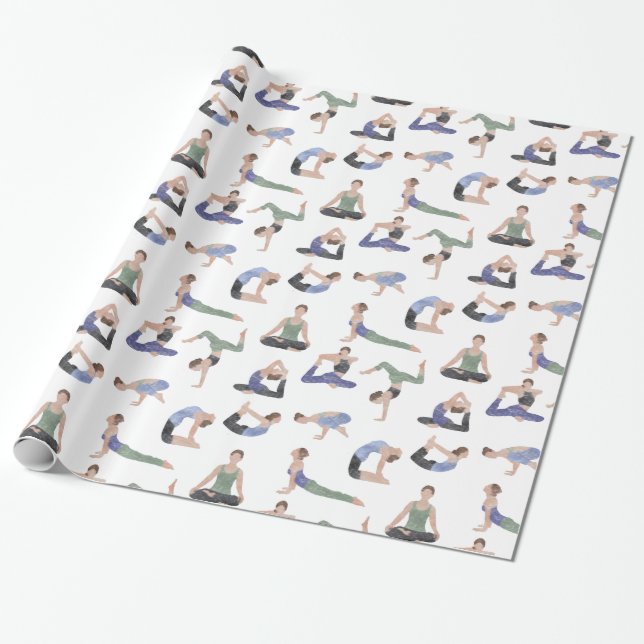 Papel de envoltura de yoga o envoltura de regalo (Desenrollado)