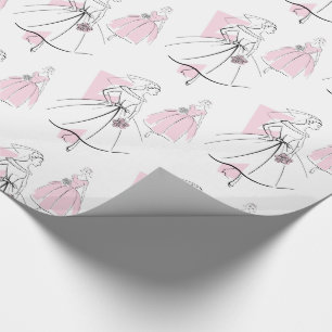 Papel de envoltura del grupo Fashion Bride Pink