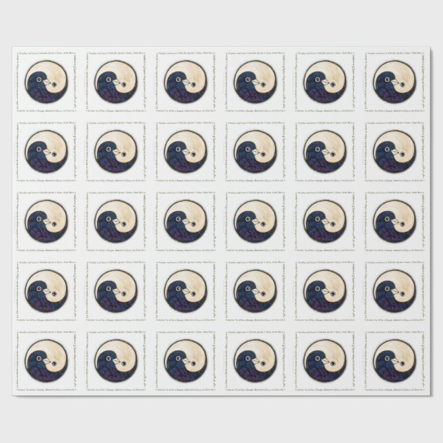 Papel de envoltura Doves Peace & Harmony en blanco (Superficie plana)