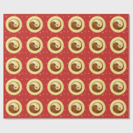 Papel de envoltura Doves Peace & Harmony en rojo