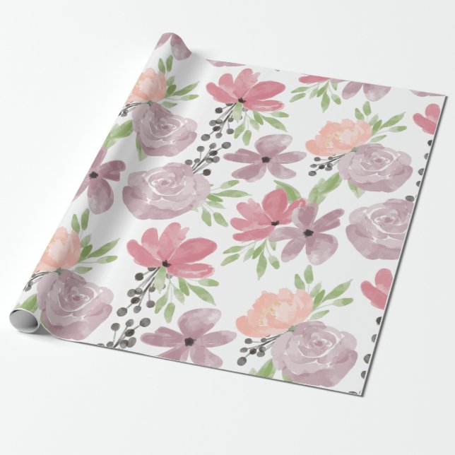 papel de envoltura floral (Desenrollado)