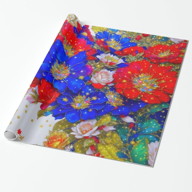 Papel de envoltura floral (Desenrollado)
