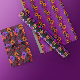 Papel De Envoltura Floral Rifle. Ajuste de la flor