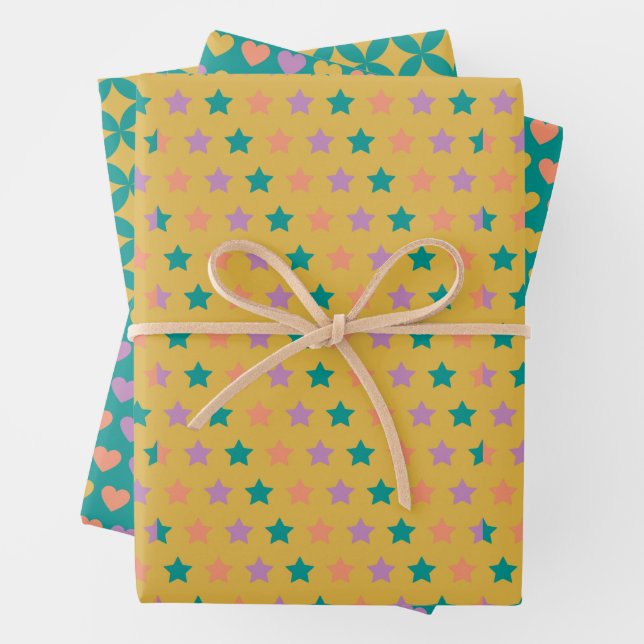 papel de envoltura geométrica retro (In situ)