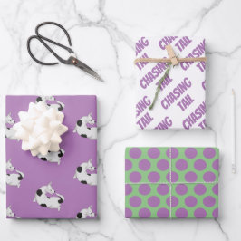 Papel De Envoltura Gracioso Para Los Perros Cumple