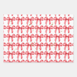 Papel de envoltura lindo con arco rojo. Embalaje d