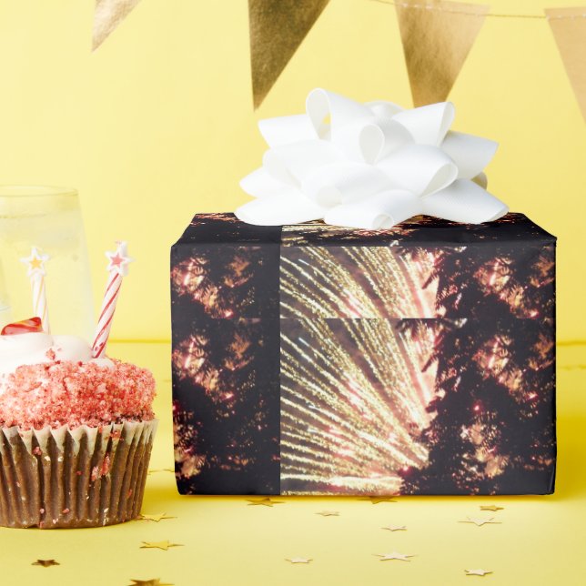 Papel de envoltura mate de fuegos artificiales 11 (Fiesta de cumpleaños )