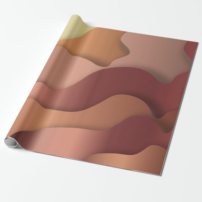 papel de envoltura oceánica de cobre (Desenrollado)