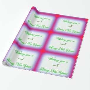 Papel de envoltura para el año nuevo y solitario