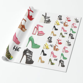 Papel de envoltura para el cumpleaños del zapato d