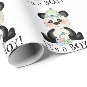Papel de envoltura para el oso del niño Panda
