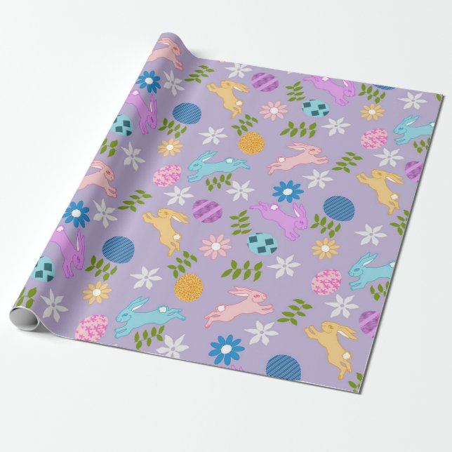 Papel de envoltura para la caza de huevos en Pascu (Desenrollado)
