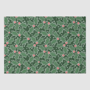 Papel de envoltura para Navidades de Green Holly