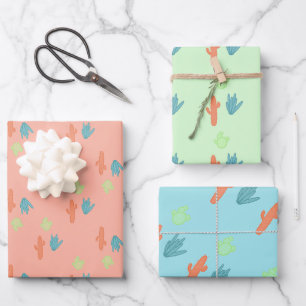 Papel de envoltura Pastel Cactus