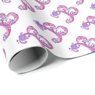 Papel de envoltura personalizado en monograma de l