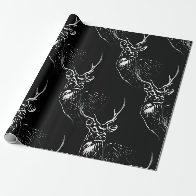 Papel de envoltura Stag (Desenrollado)
