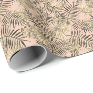 Papel de envoltura tropical de hojas de palmera