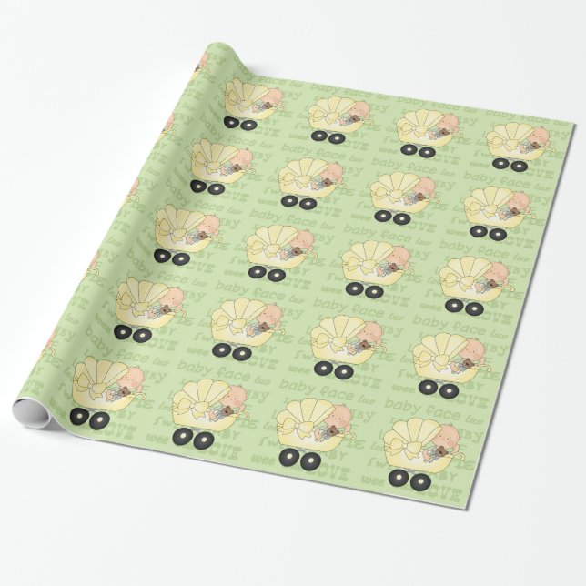 Papel de envoltura Unisex Baby Shower (Desenrollado)