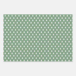 Papel de envoltura verde para las vacaciones de la