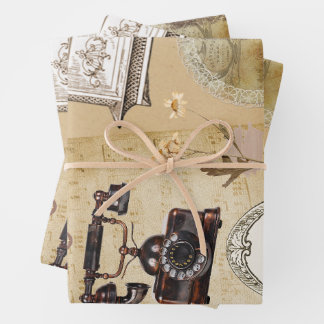 Papel de envoltura vintage de estilo antiguo