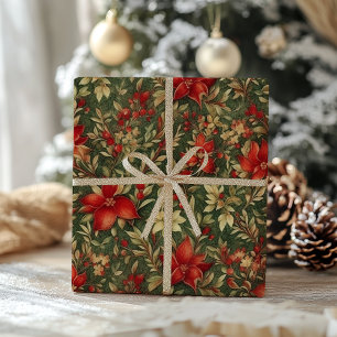 Papel de envolver a Navidades de gatos tradicional