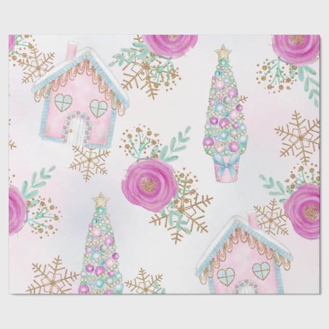 Papel de envolver a Navidades Pastel Magic (Costura)