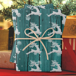 Papel de envolver a renos para Navidades rusos ver