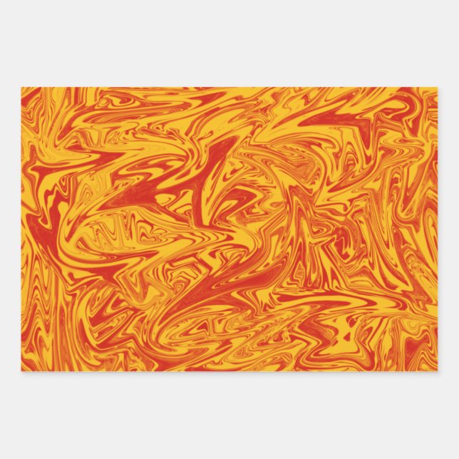 Papel de envolver amarillo y Naranja vivo (Anverso)