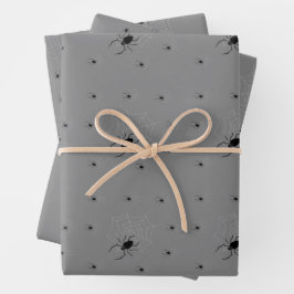Papel de envolver araña de Halloween espeluznante