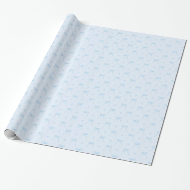 Papel de envolver azul para bebé blanda (Desenrollado)