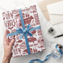Papel de envolver barbacoa, papel de regalo para p