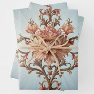 Papel de envolver Baroque Rose hoja plana juego de