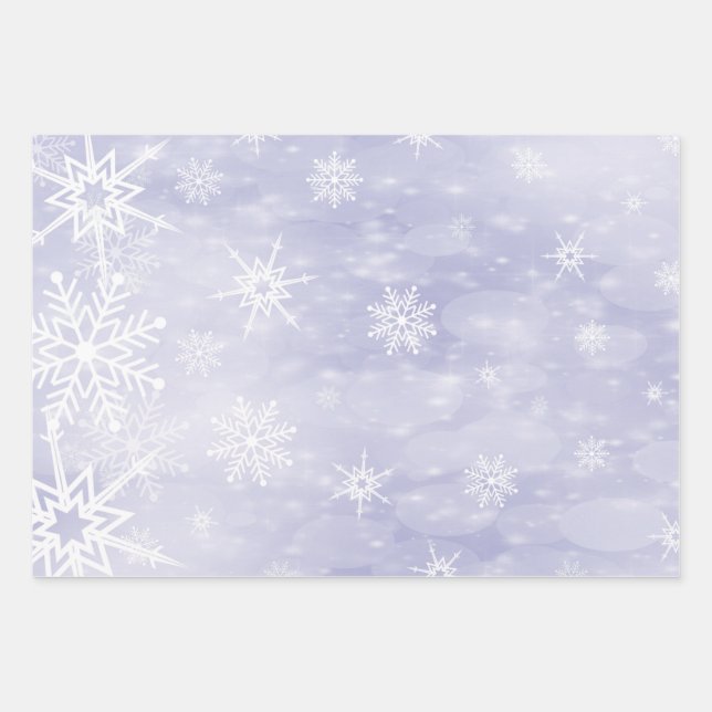 Papel de envolver blanco para copos de nieve (Anverso)
