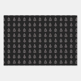 Papel de envolver blanco sobre negro