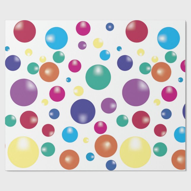 Papel de envolver bolas de bolas de bolas de bolas (Superficie plana)